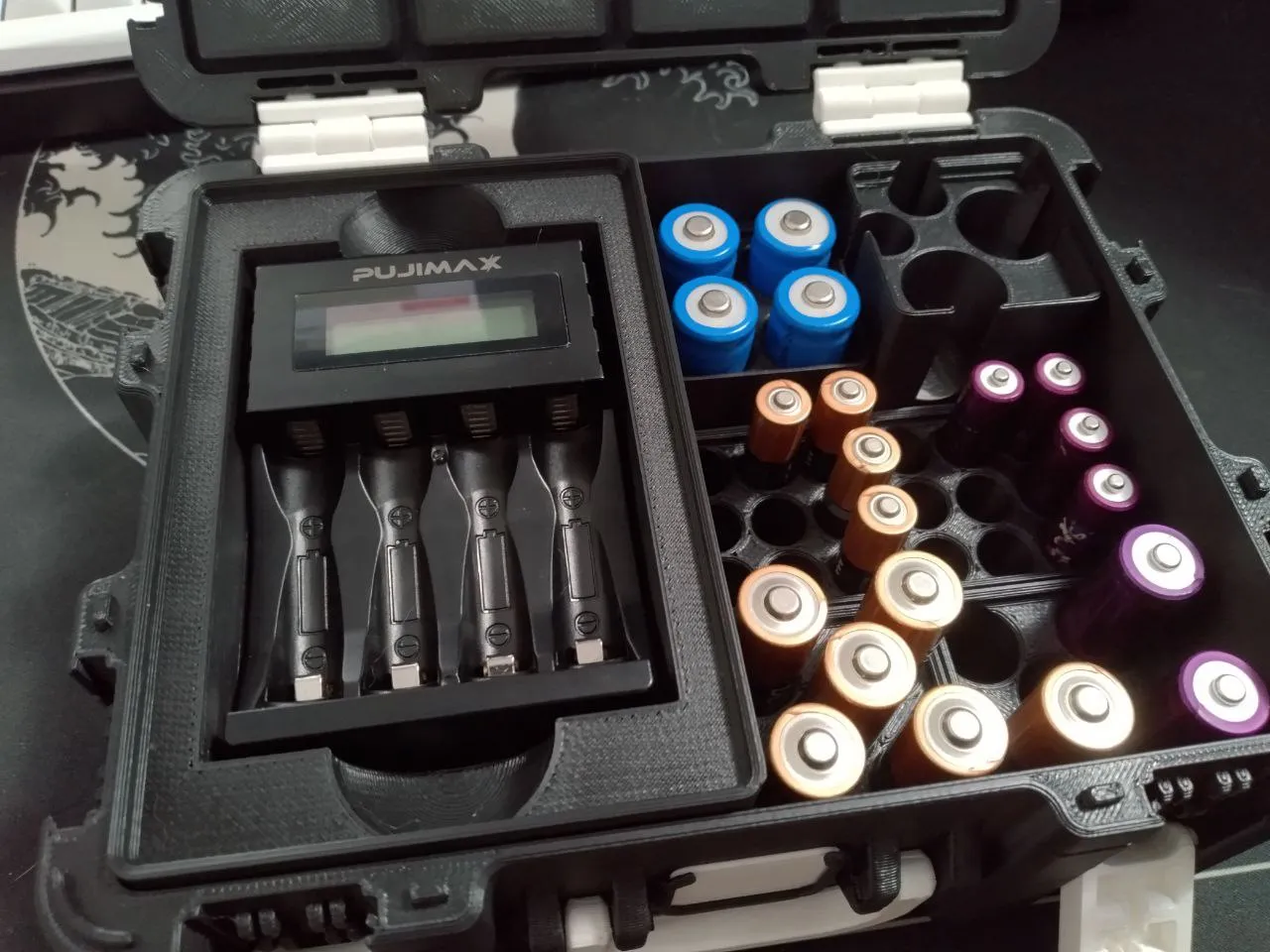 Kệ Sạc Pin Pujimax Gridfinity 2x3