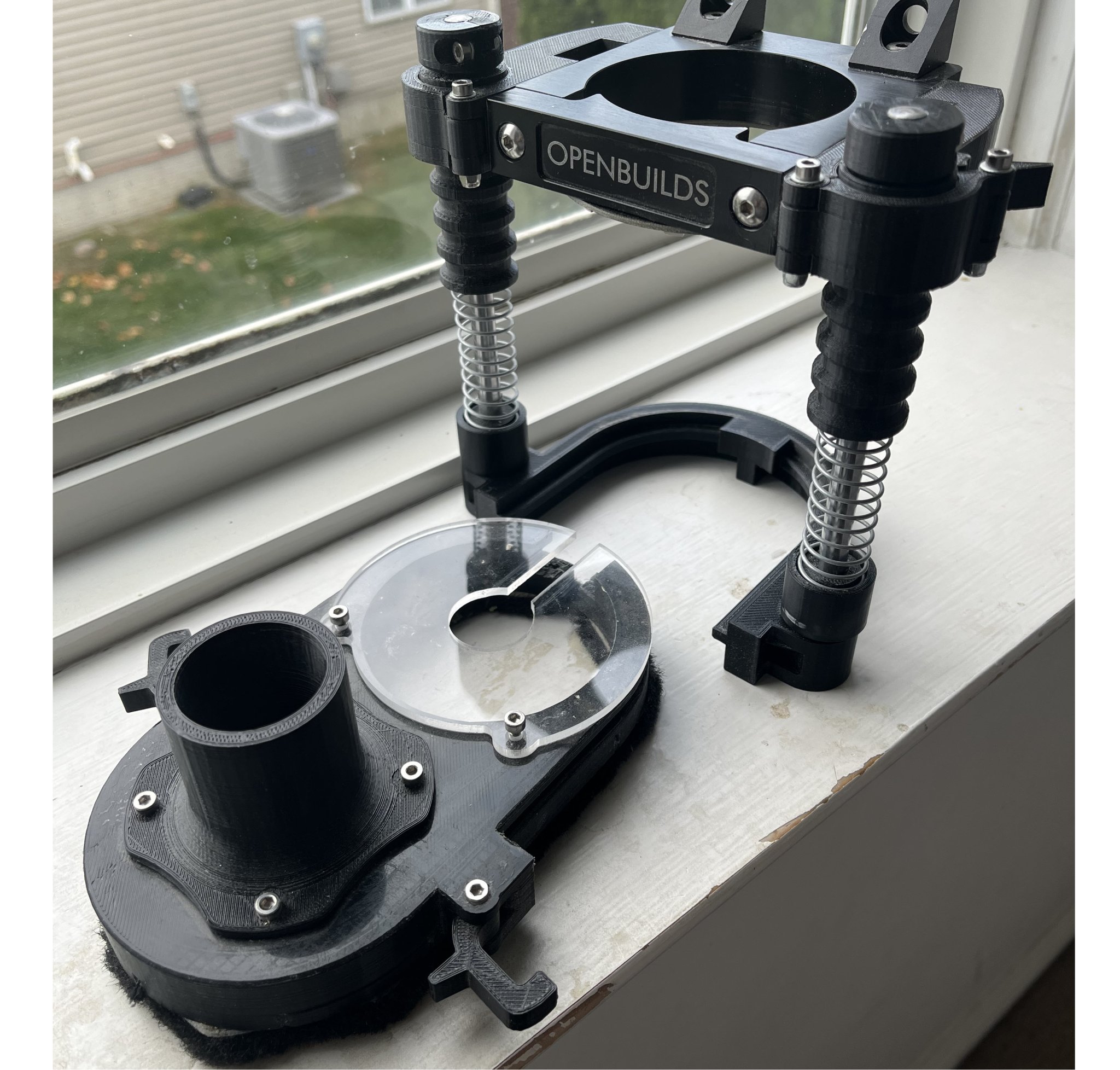 Spring Loaded Variable Height Cnc Dust Shoe for OpenBuilds Cnc.