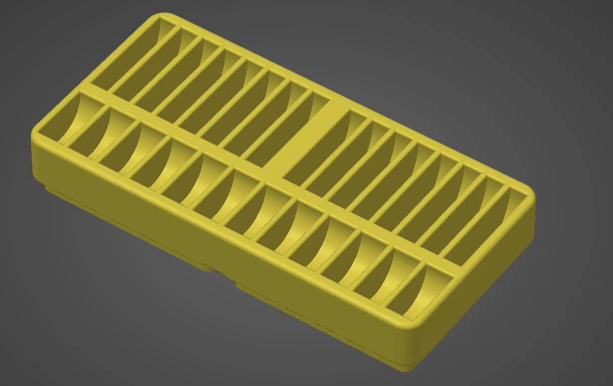 Tiêu đề Giá đỡ pin Gridfinity CR2032 và LR44  - không có văn bả