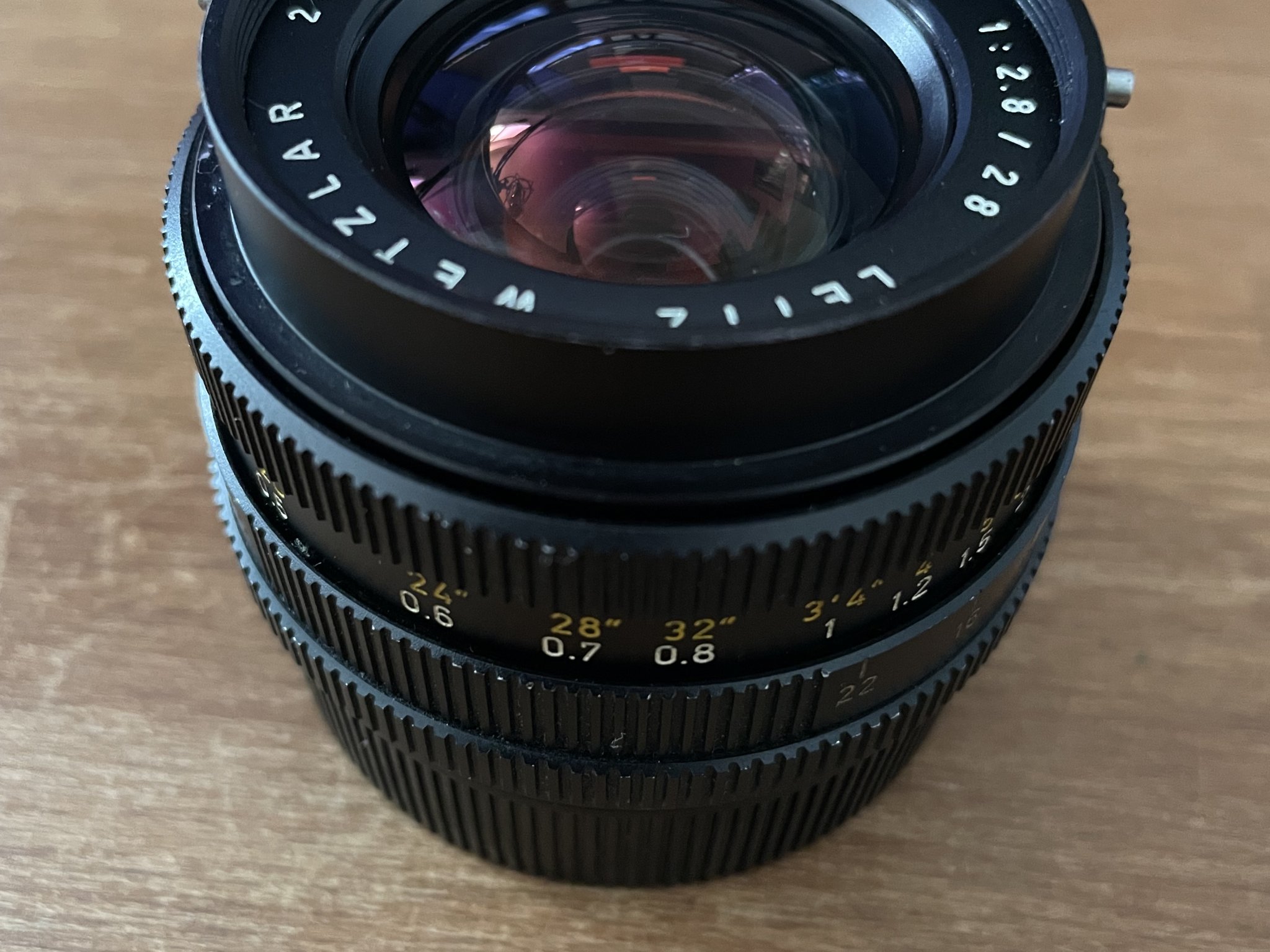 Tiêu đề Leica Leitz ELMARIT - R F28nắp ống kính 28mm Tóm tắt Au