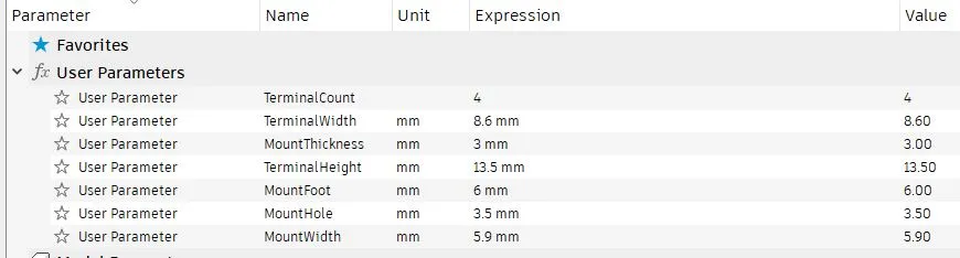 Giá đỡ đầu nối dây dạng đòn bẩy (Có tham số)