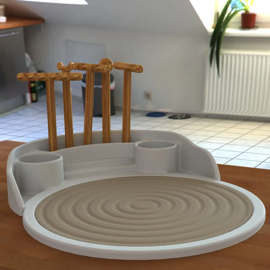 Vườn Thiền Mini Kèm Chân Đế - Zen Garden with holder