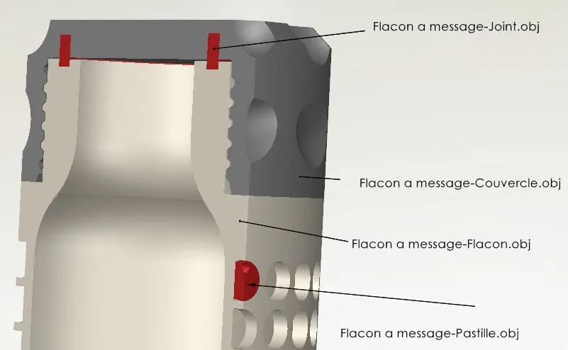 Tiêu đề Flacon étanche Chai kín nước Dot Tóm tắt Ghi lại tin