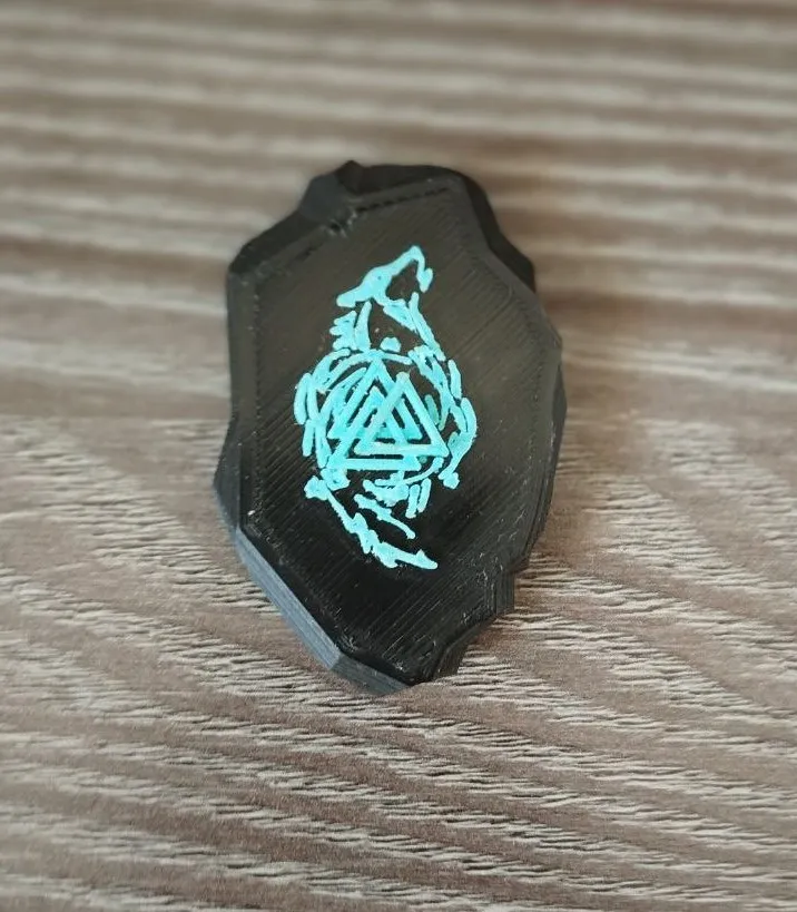 Tiêu đề Wolf Rune Tóm tắt Rune sói Fenrir trên một hòn đá từ