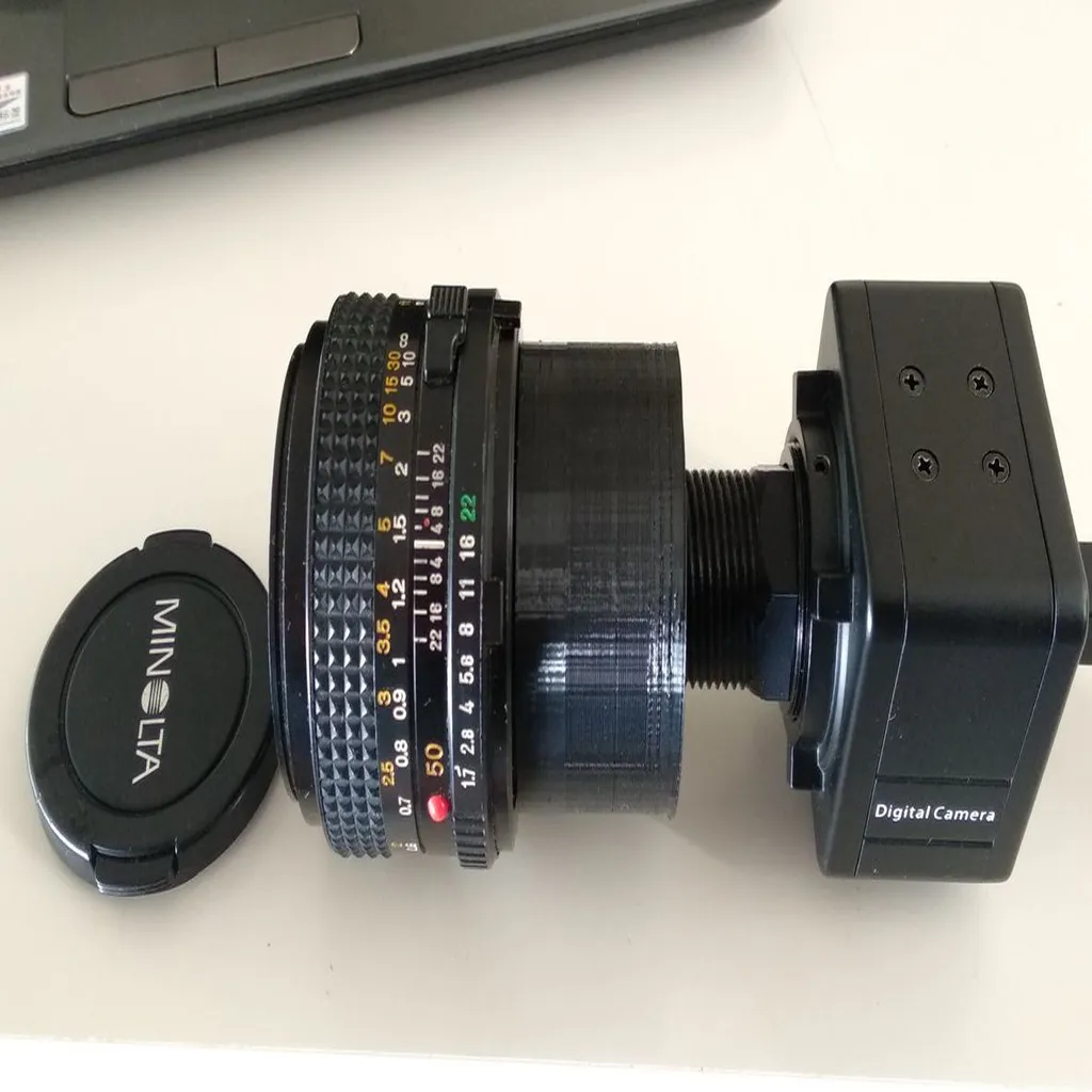 Adapter Minolta MD sang C-mount kéo dài linh hoạt