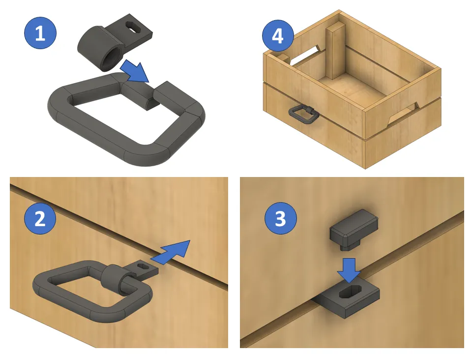 Tiêu đề Tay cầm hộp Ikea KNAGGLIG Tóm tắt Một tay cầm đơn gi