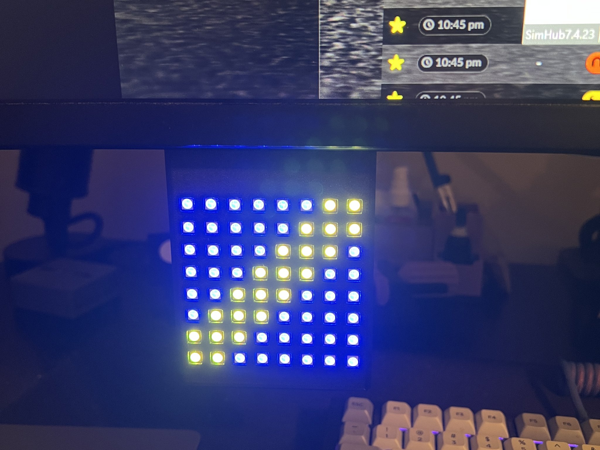 Sim Racing 8x8 LED Case/Mount (For Gears/Flags/etc)