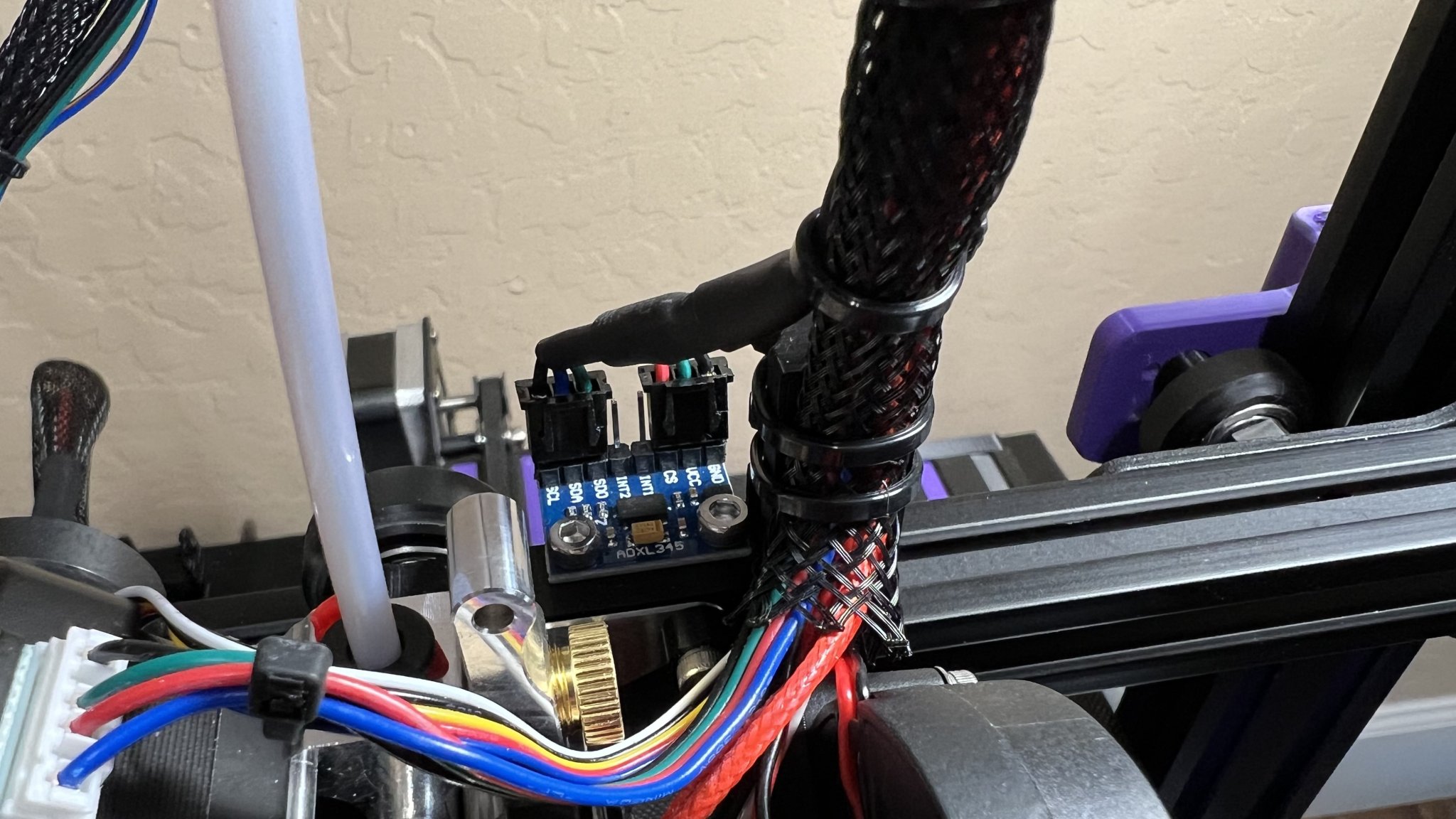 Wire Management Bracket with ADXL345 Mount for Micro Swiss NG