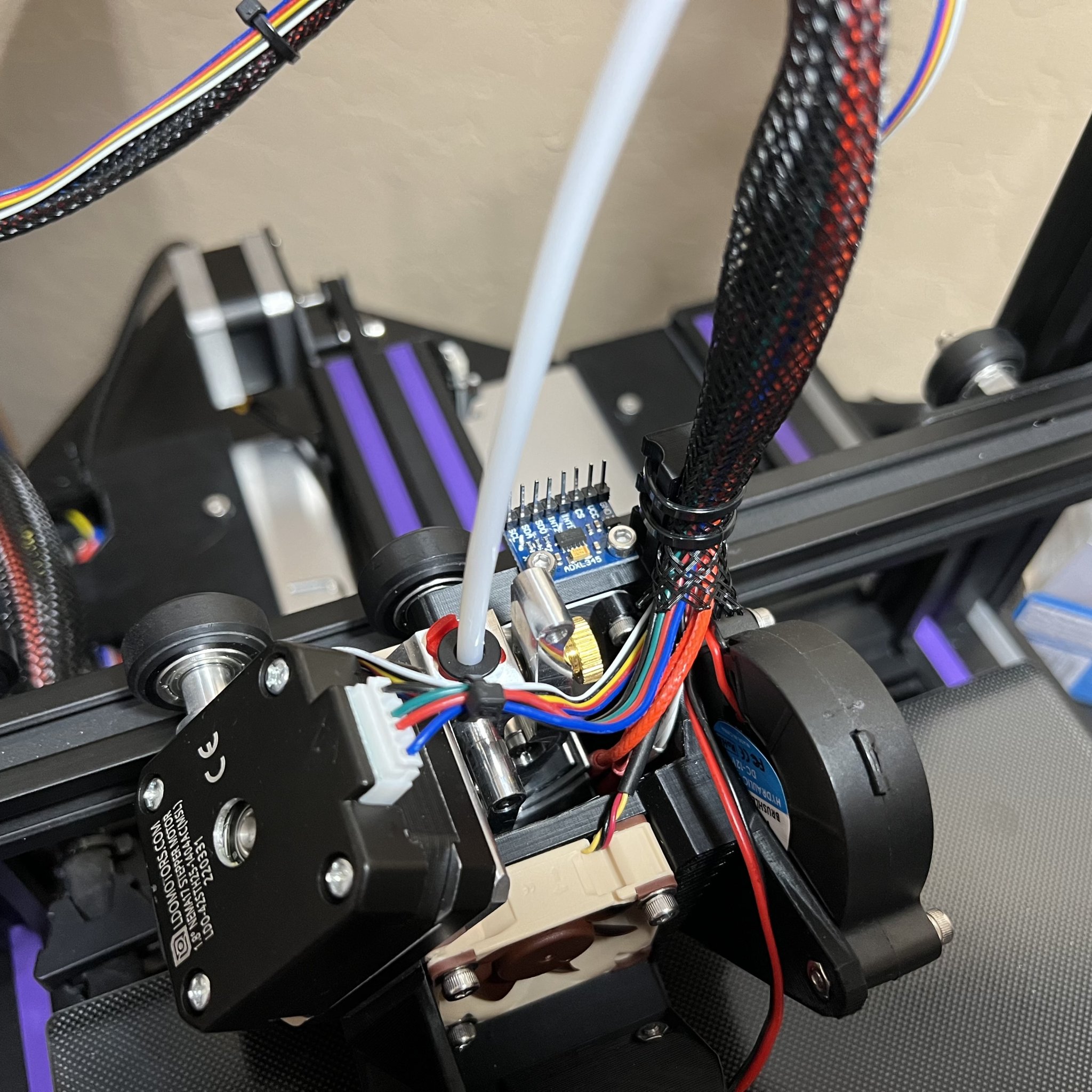 Wire Management Bracket with ADXL345 Mount for Micro Swiss NG