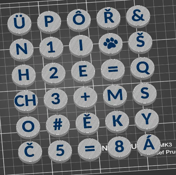 Printed fridge magnets/Tištěné magnetky na lednici