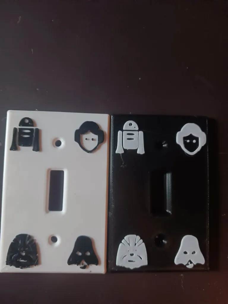 Star wars characters light switch cover.