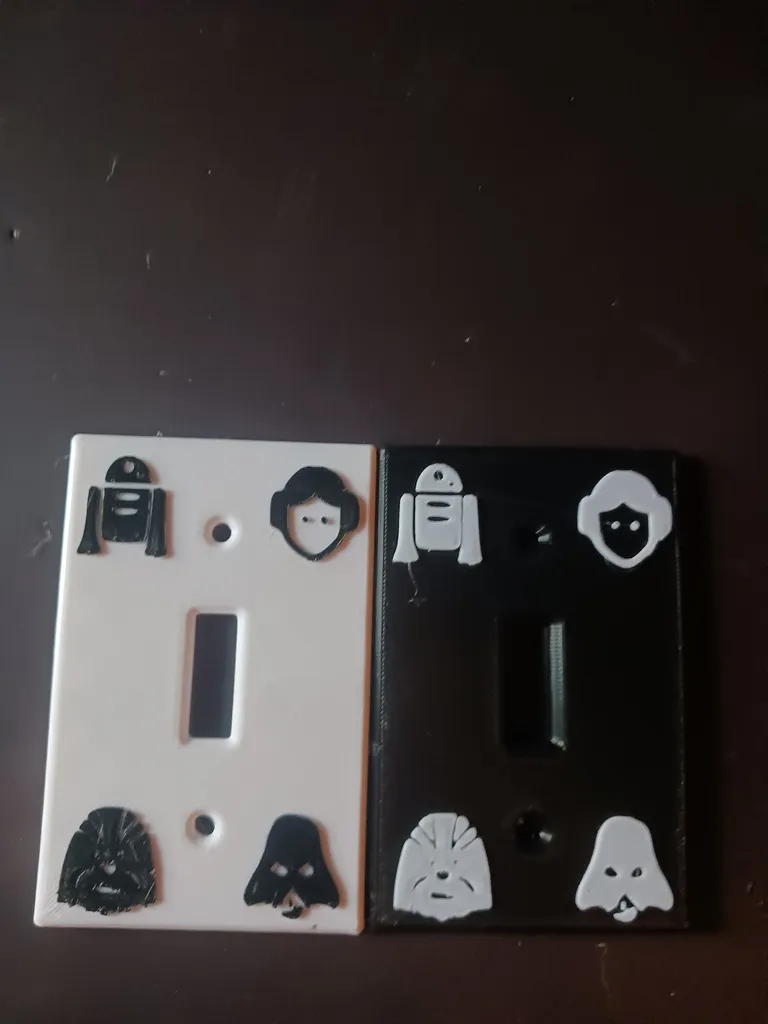Star wars characters light switch cover.