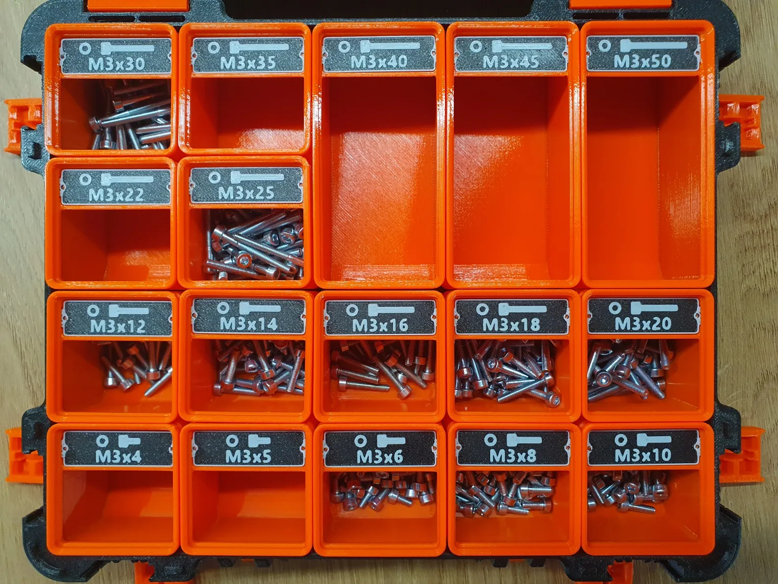 Tiêu đề Nhãn vít cho thùng Gridfinity Tổng hợp Nhãn vít có hì