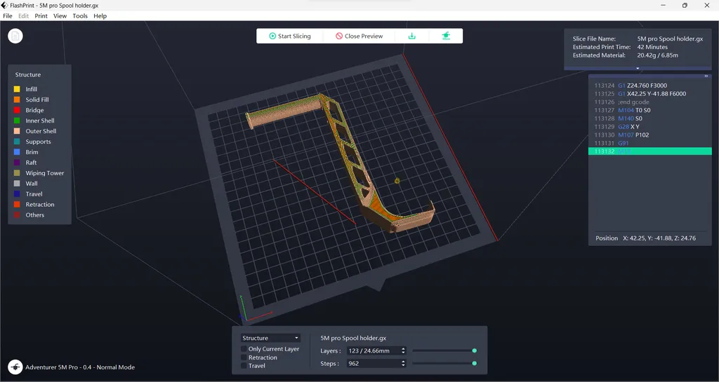 Tiêu đề Giá đỡ ống cuộn dây bên hông Flashforge Adventurer 5M pr