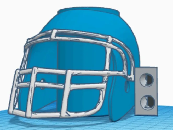 Football helmet pencil holder