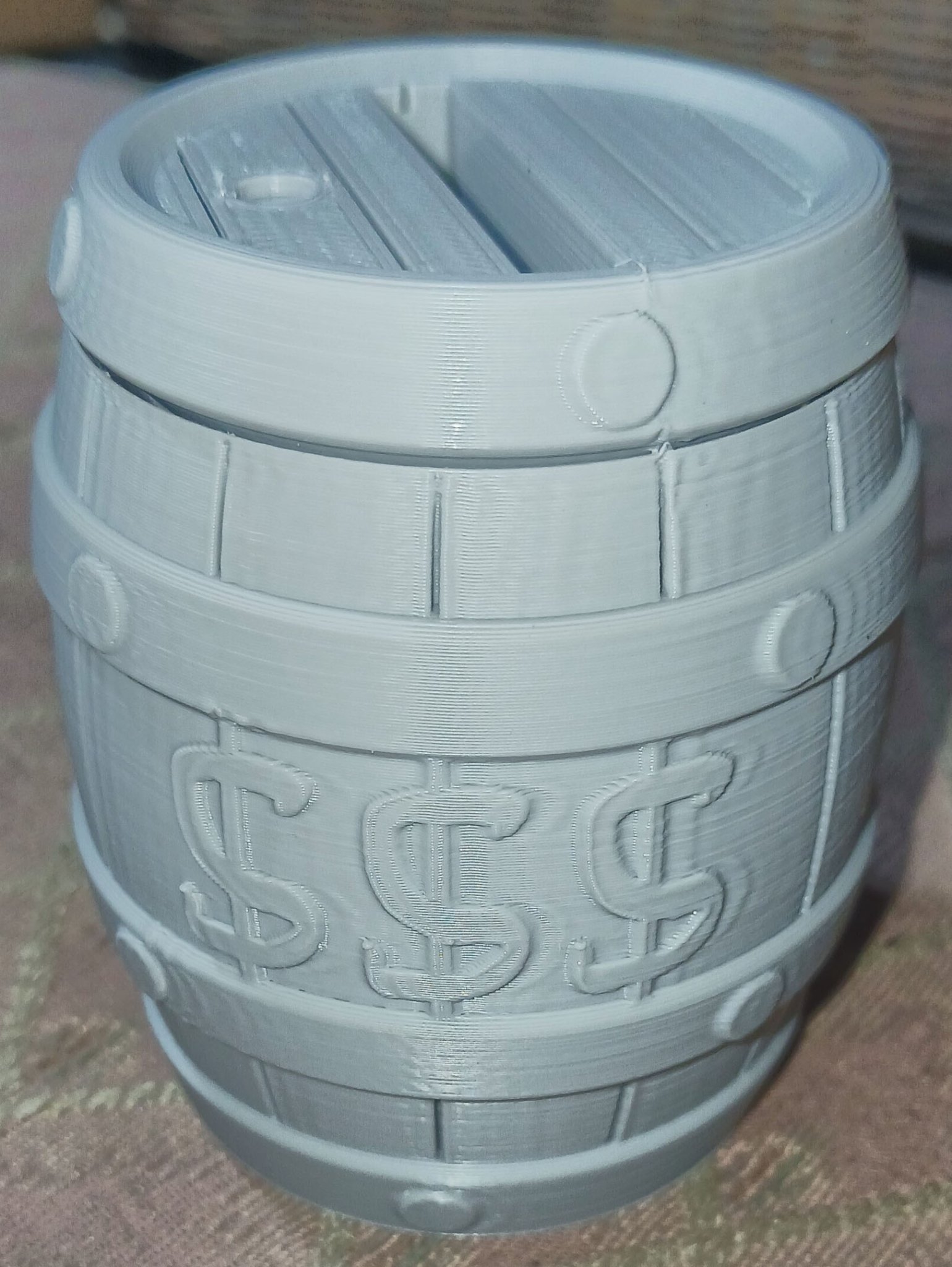 Ống Heo Tiền Xu Hình Thùng Cướp Biển - Không Cần Support