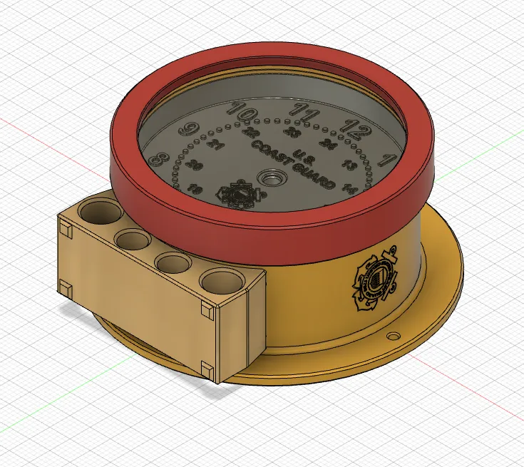 Tiêu đề Đồng hồ tàu USCG hoặc USN có thể gắn trên vách ngă
