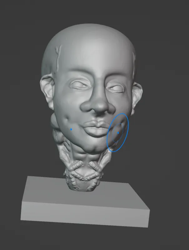 big head muscle man model