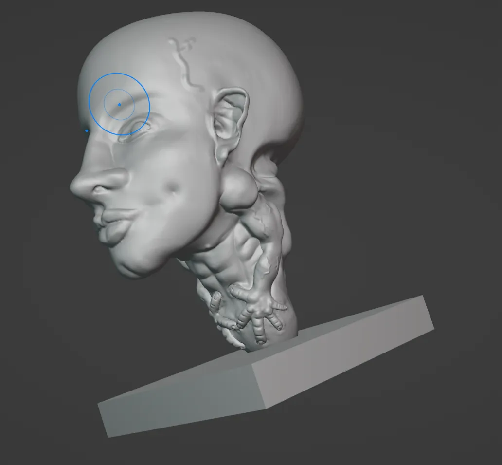 big head muscle man model