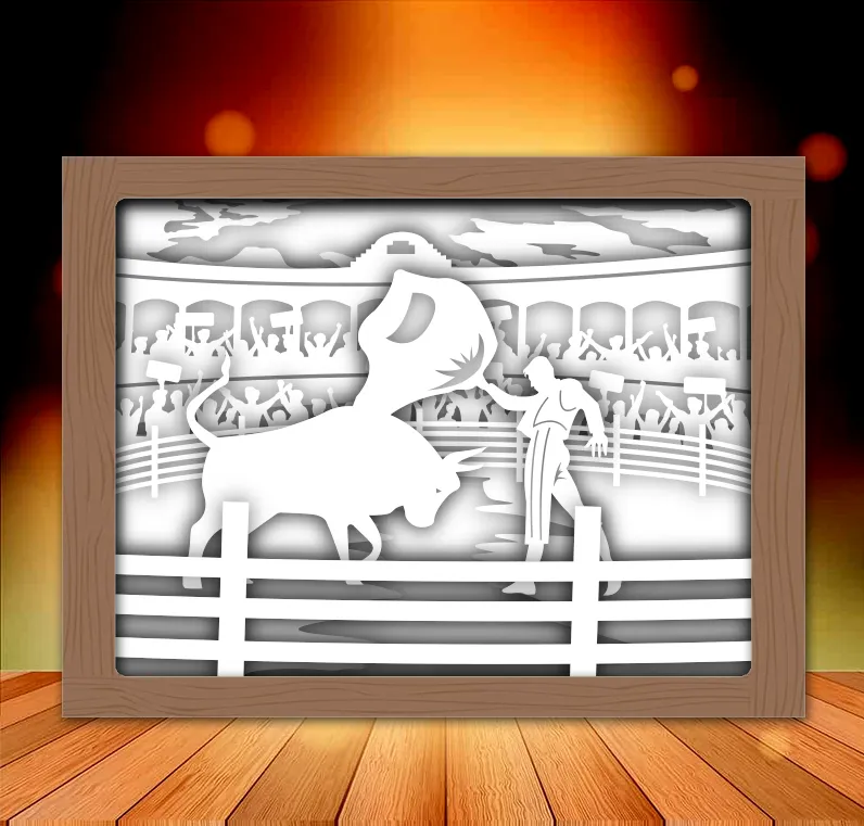 Tiêu đề Hộp đèn Bull Fight Tóm tắt COMPRAR ILUMINACION AQUI http