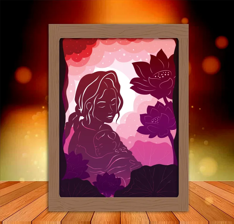 Đèn Lồng "Mẹ Ôm Con" Nhân Dịp Ngày Của Mẹ