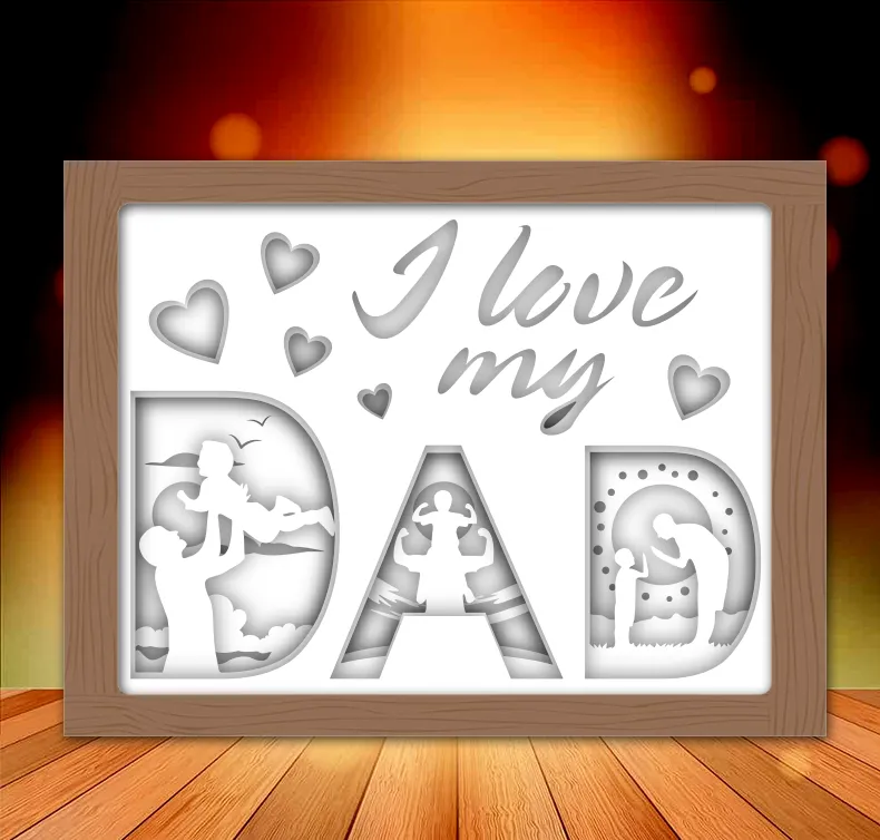 Tiêu đề Hộp đèn Love My Dad Ngày của Cha Tóm tắt COMPRAR ILUM