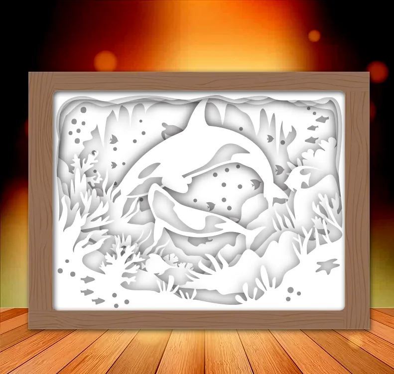 Hộp đèn cá voi Orca