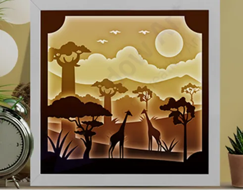 Hộp đèn hoàng hôn Savana