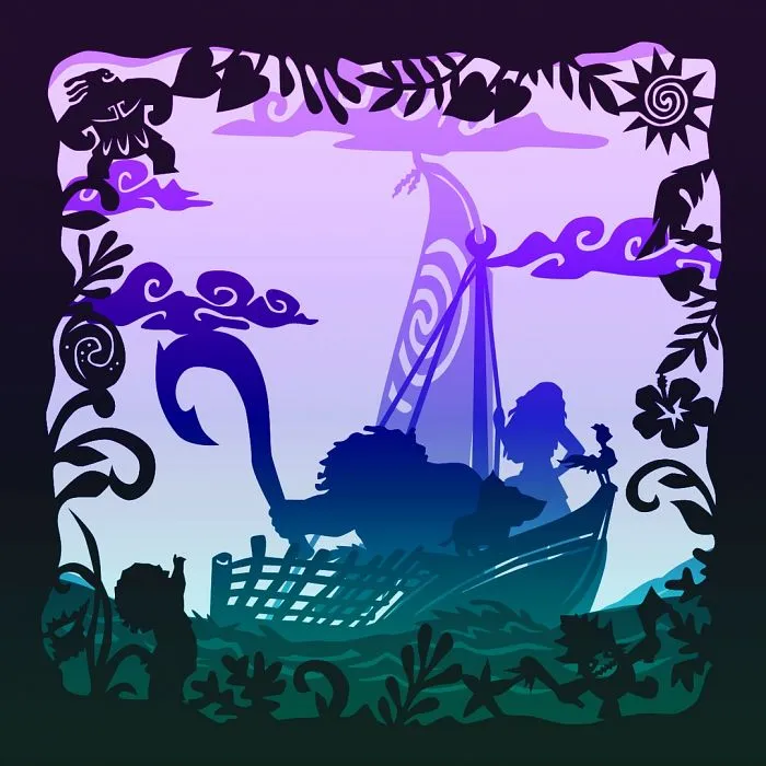 Mô Hình Hộp Đèn Moana