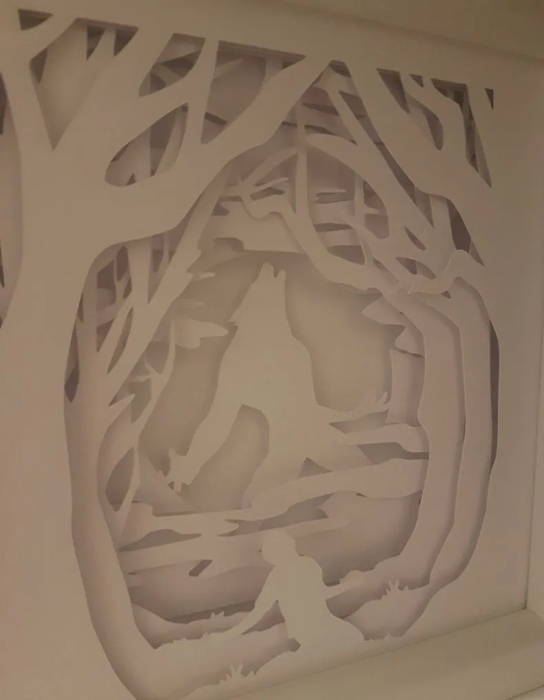 Hộp đèn Thần Sói Halloween