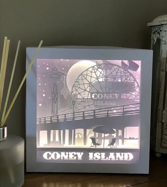 Kệ đèn Coney Island phiên bản 3D