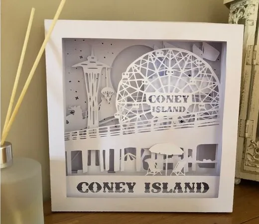 Kệ đèn Coney Island phiên bản 3D