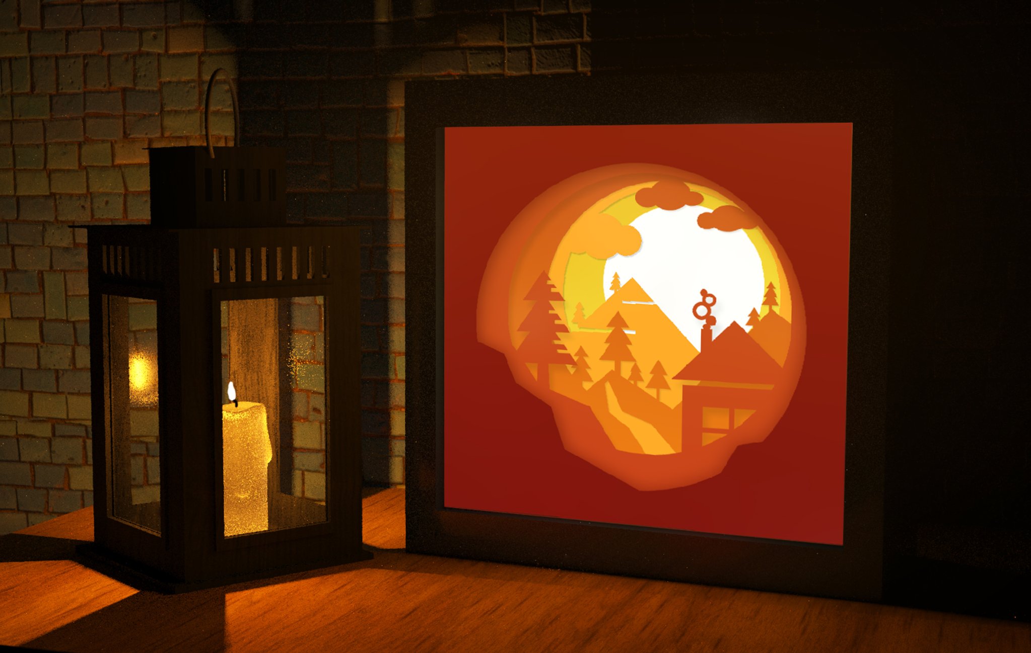 Hộp Đèn Hoàng Hôn Tuyệt Đẹp