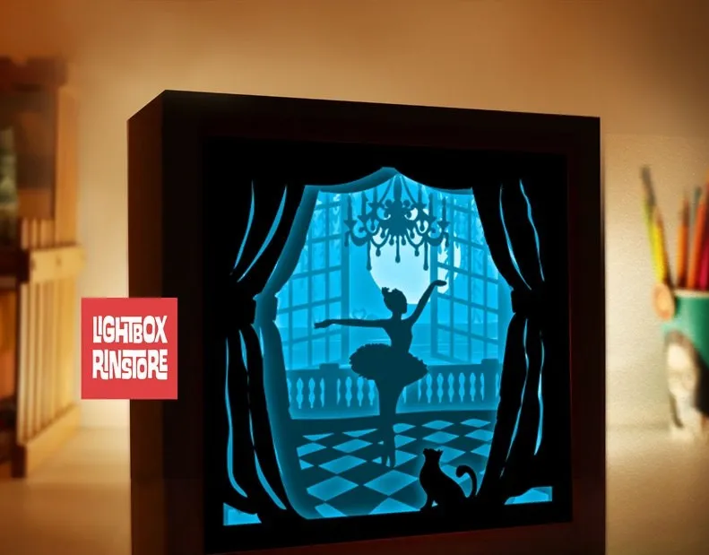 ballet dancer swan lightbox
