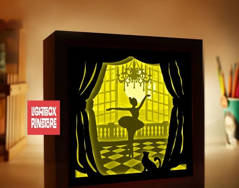 ballet dancer swan lightbox