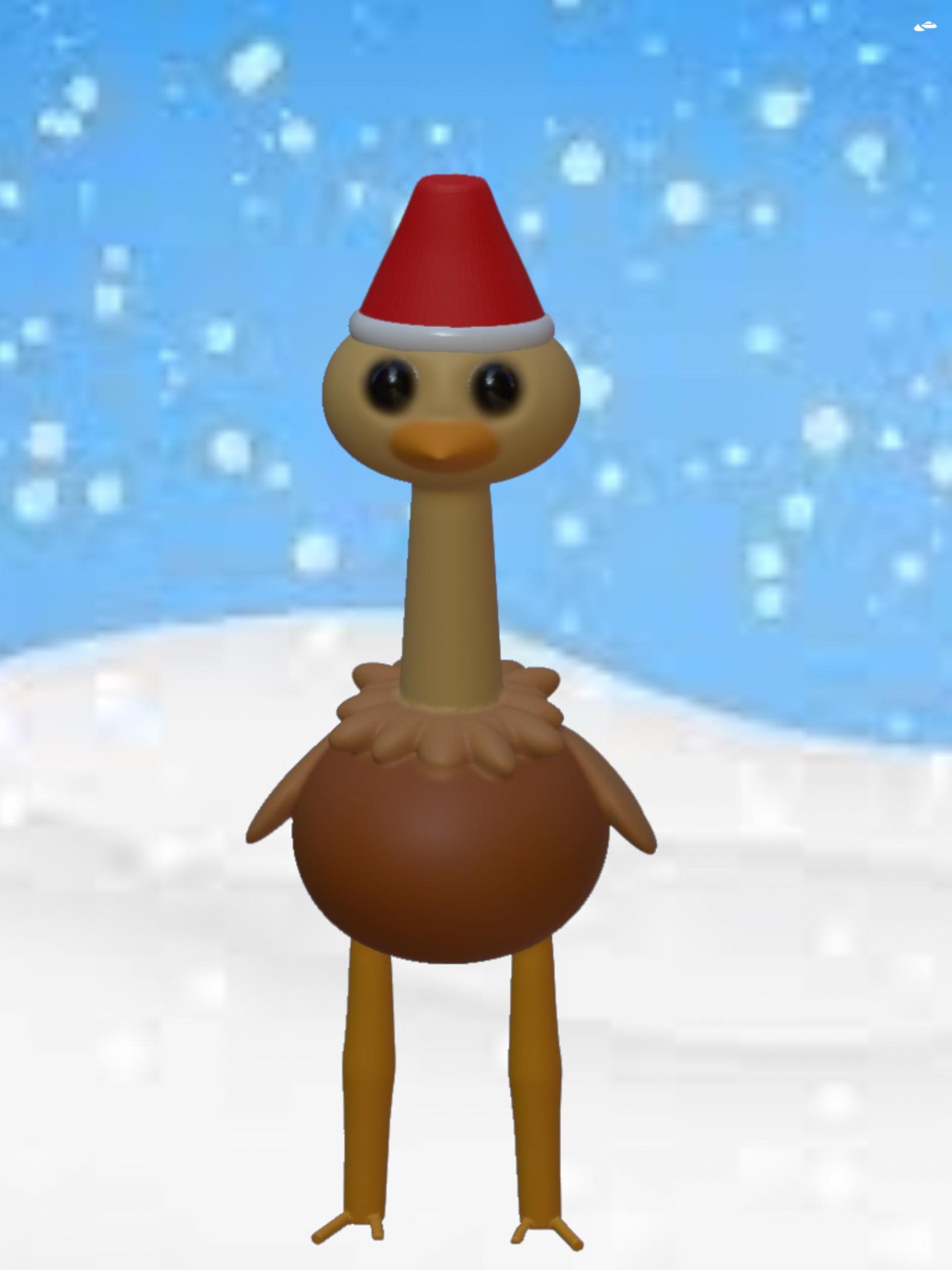 Đà Điểu Noel - Mẫu In 3D Vui Nhộn