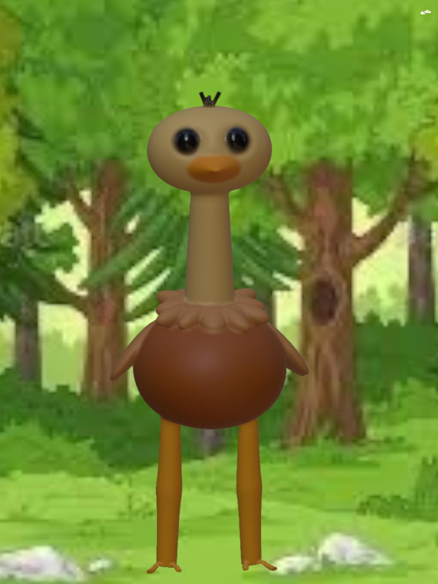 Aussie Cartoon Ostrich