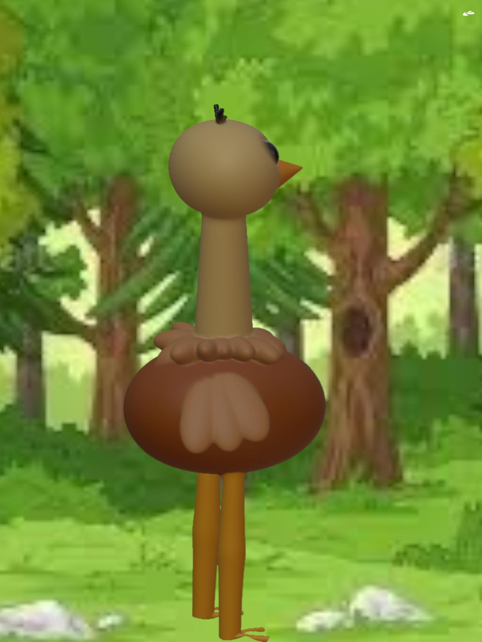 Aussie Cartoon Ostrich