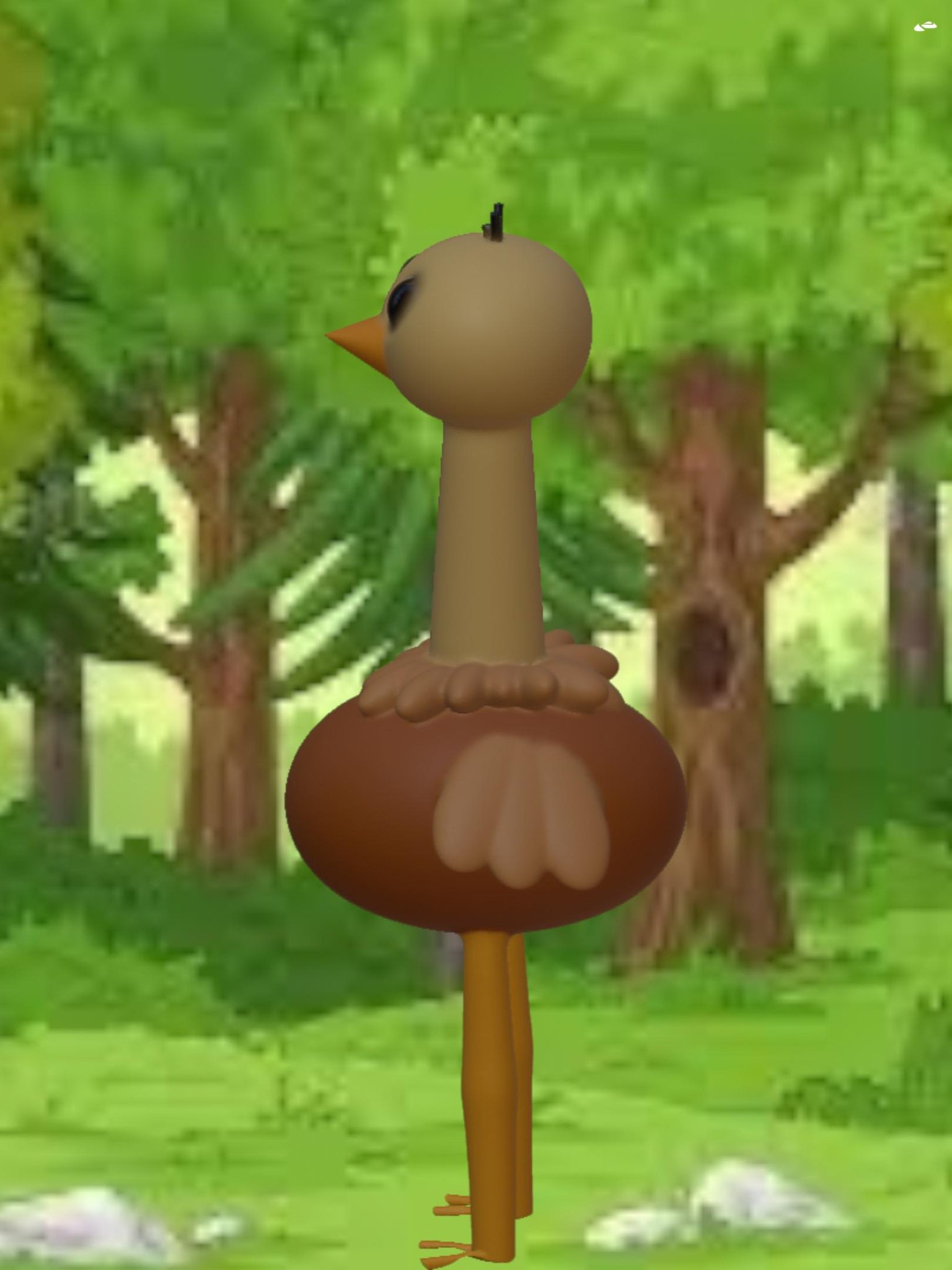 Aussie Cartoon Ostrich