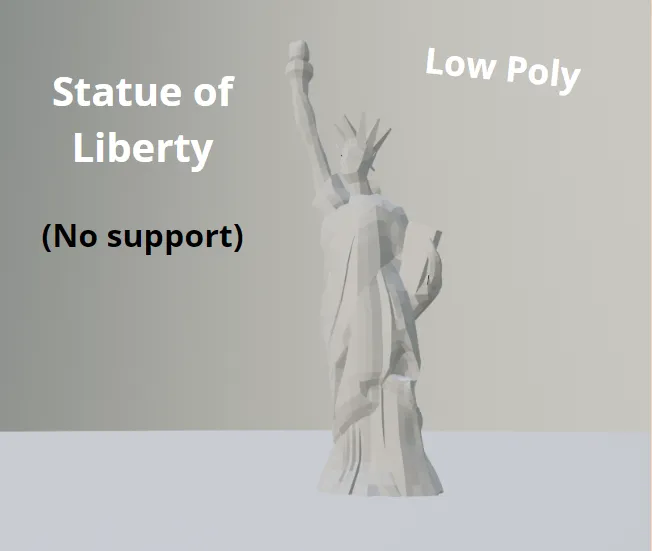 Tượng Nữ thần Tự do (Low-Poly)