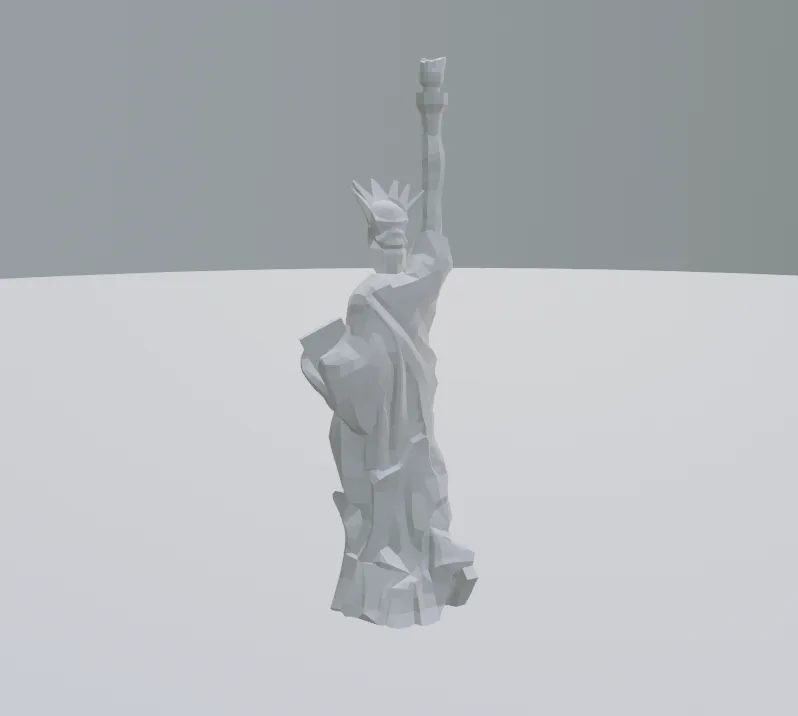 Tượng Nữ thần Tự do (Low-Poly)