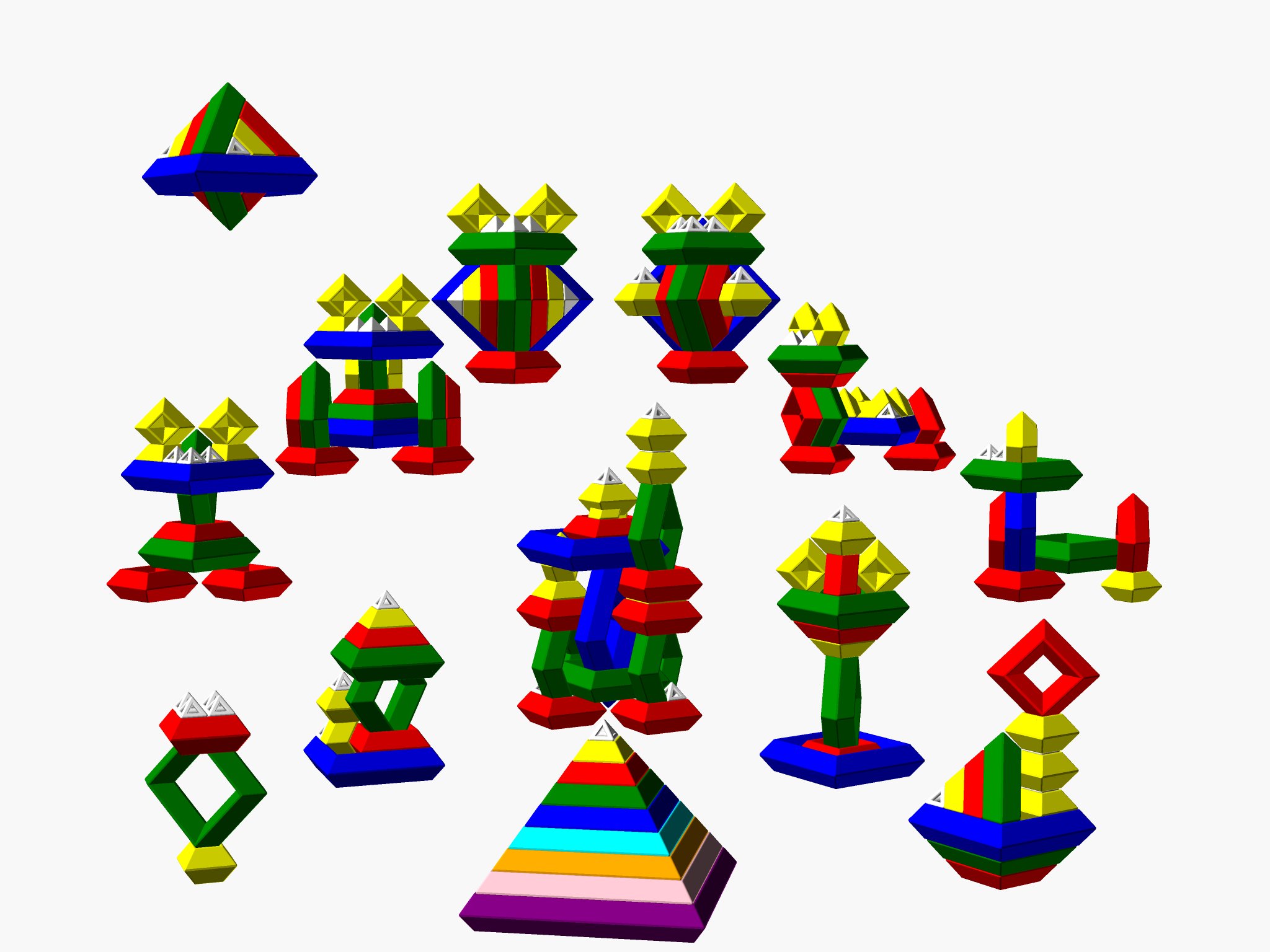 Khối Xếp Hình Đa Diện Tám Mặt Cho Bé