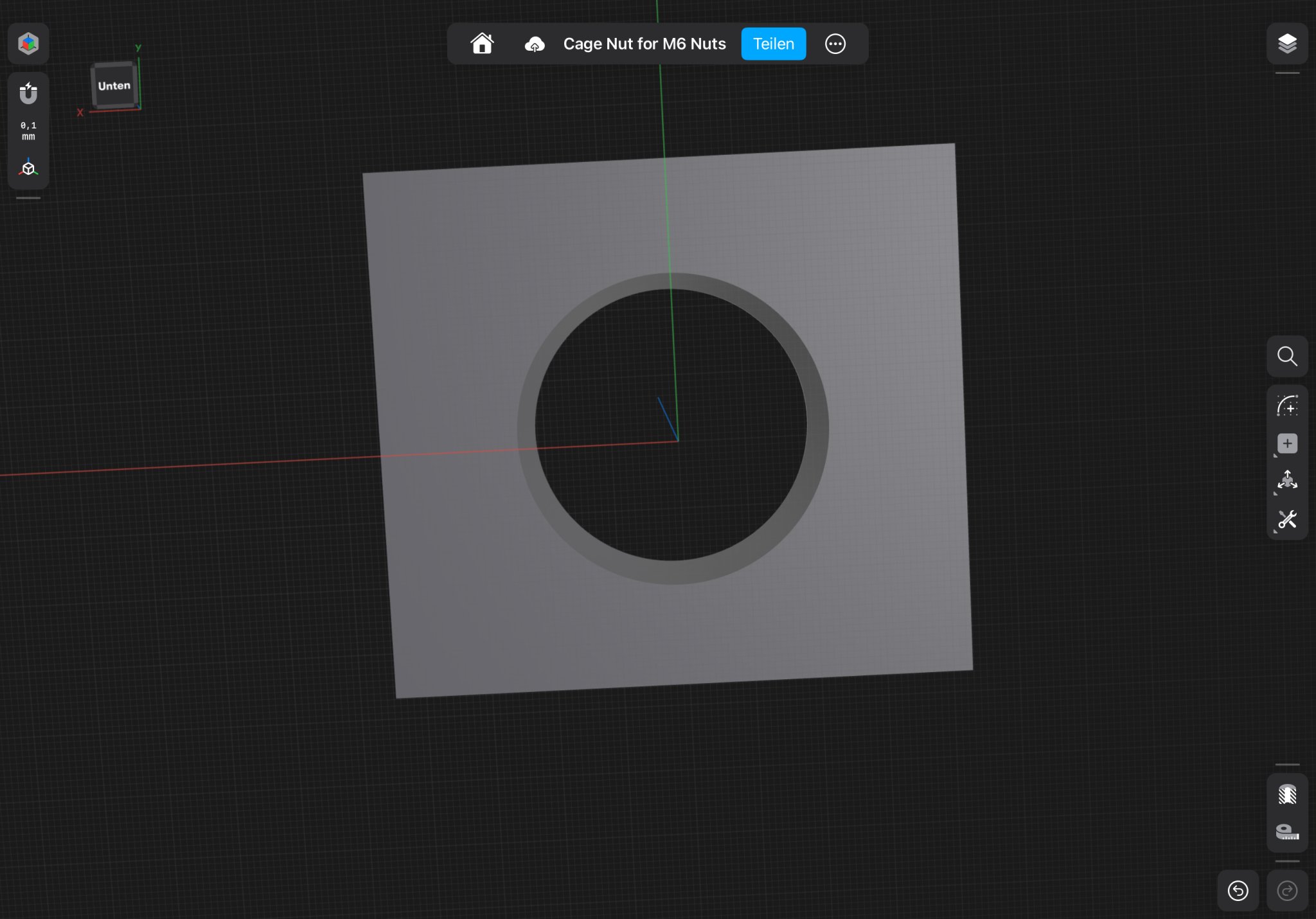 Tiêu đề Cage Nut Tóm tắt Das Modell ist eine Cage Nut die für M6 Schr