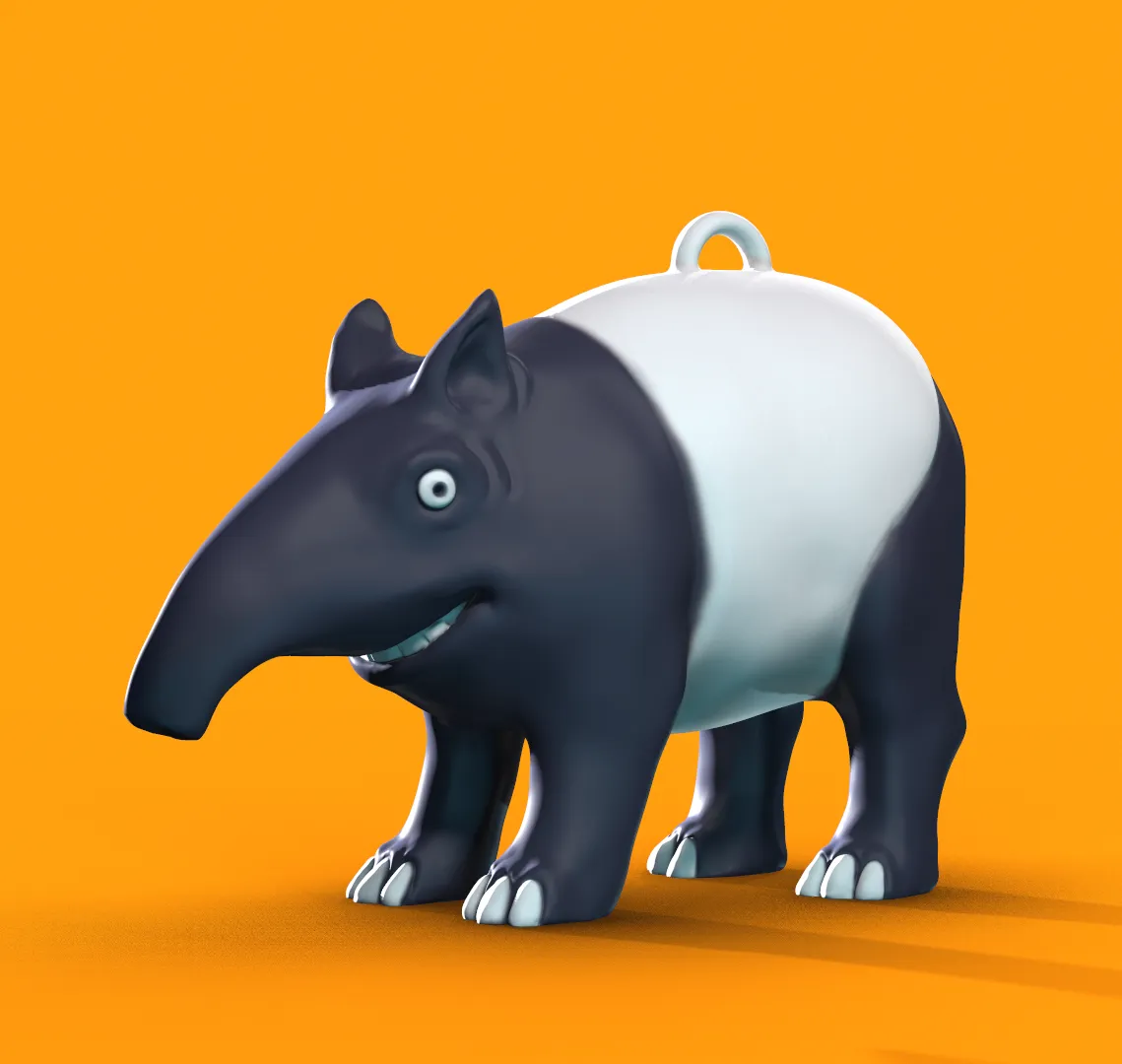 Tiêu đề Tapir Tóm tắt Phiên bản 3D của linh vật tạp chí heo