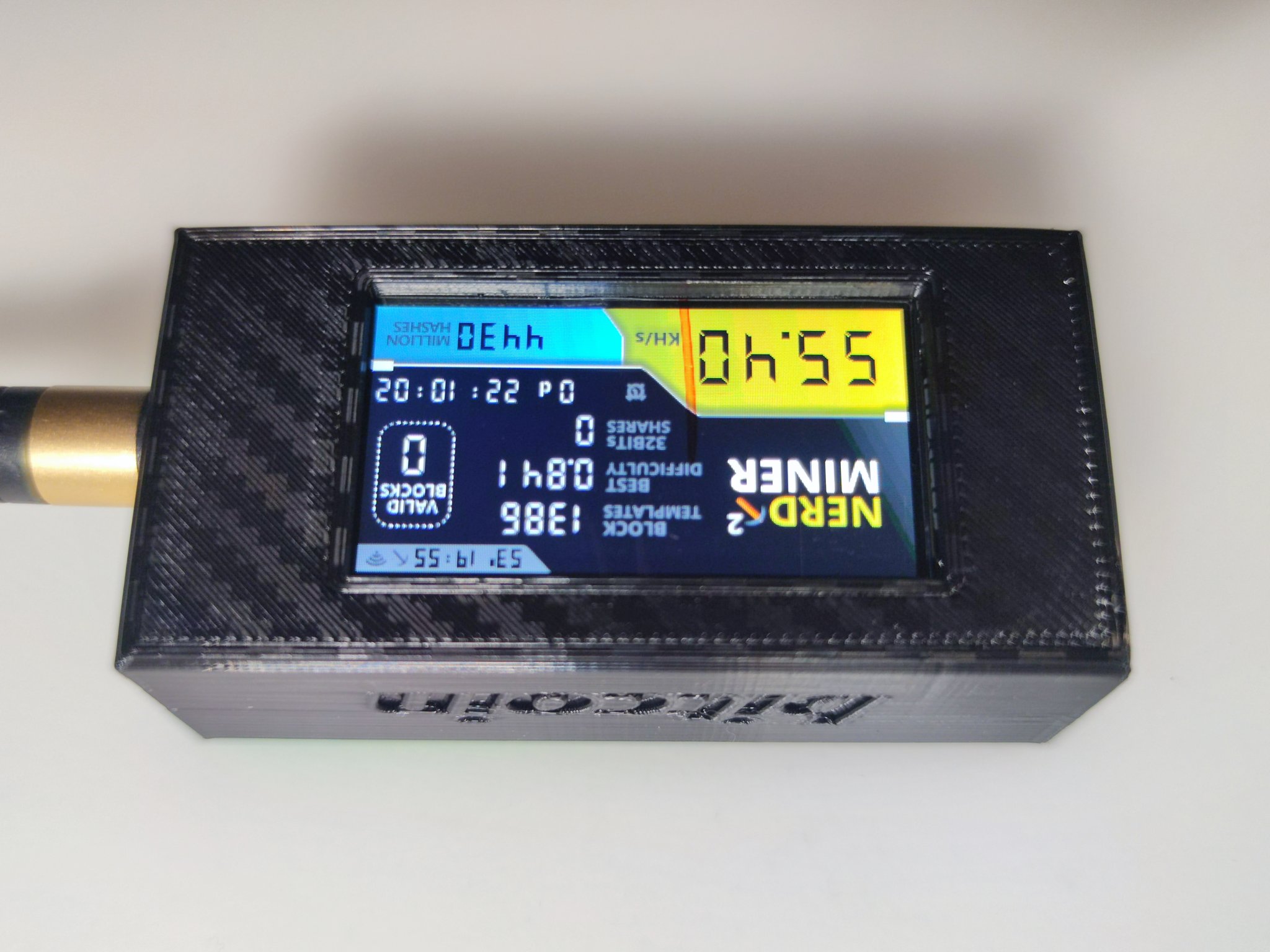 Vỏ Case Nerdminer Có Giá Đỡ Màn Hình LILYGO T-Display-S3 ESP32-S3 / AMOLED