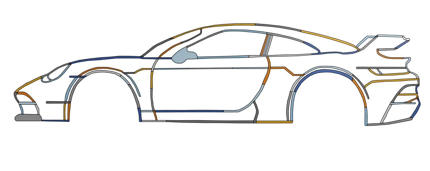 Tiêu đề Porsche Wall Art Tóm tắt Nghệ thuật treo tường của Po