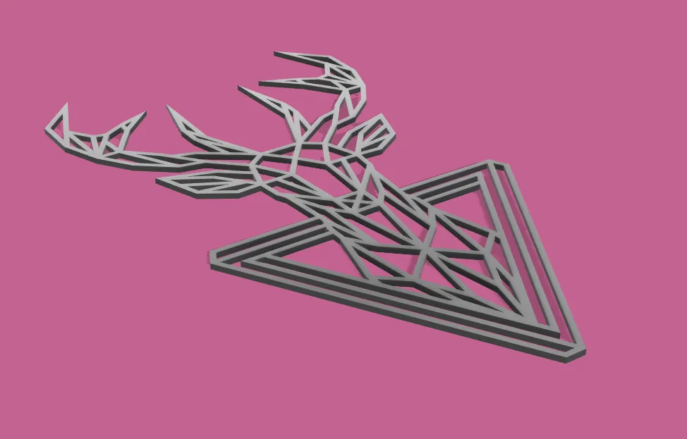 Tiêu đề Hình Học Động Vật Đầu - Deer Tổng hợp Đầu độ