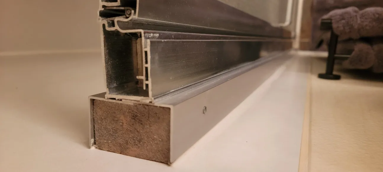 Caps for broken old shower door