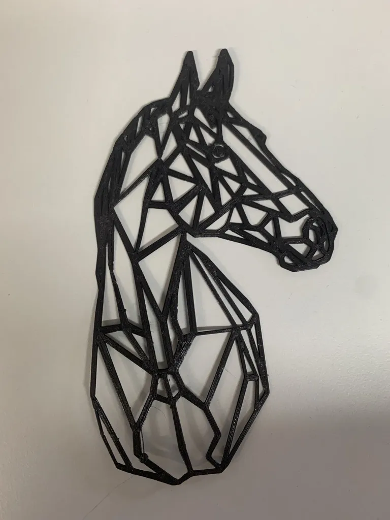 geometrical horse head/Pferdekopf wallart