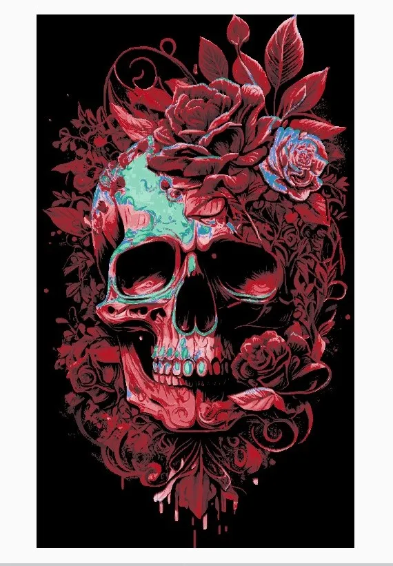 Tiêu đề Skull Roses Tóm tắt Skull Roses nhiều màu sự thay đ